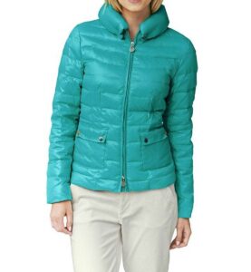 Down jacket, turquoise